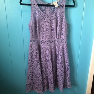 American Rag Lilac Lace Skater Dress